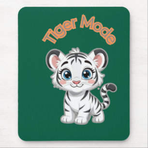 Tapis De Souris Tigre Blanc Réaliste – Faune Photoréaliste Ar
