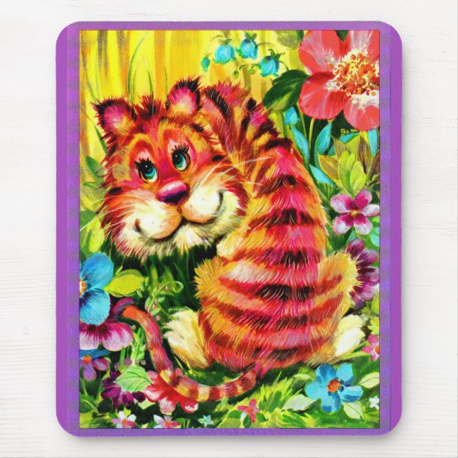Tapis De Souris tigre coloré (Devant)