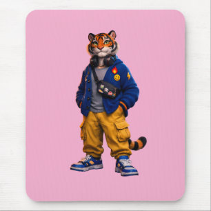 Tapis De Souris Tigre Cool dans l'Art Streetwear - Tigre de Style 