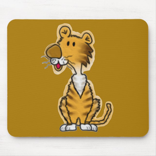 Tapis De Souris Tigre de bande dessinée (Devant)