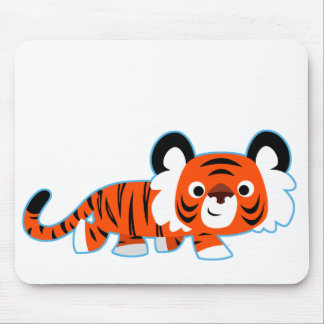 Tapis De Souris Tigre de caricature mignonne sur la Mousepad de la