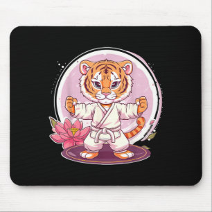 Tapis De Souris Tigre mignon de kung fu lotus kickboxing taekwondo