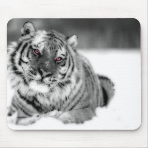 Tapis De Souris Tigre observé par rose