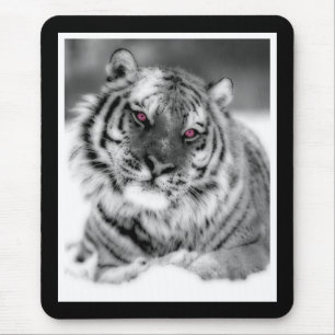 Tapis De Souris Tigre observé par rose
