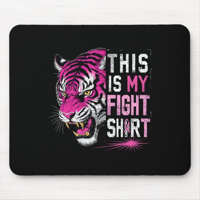 Tapis De Souris Tigre rose Combattre le cancer du sein Conception  (Devant)