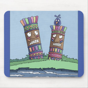 Tapis De Souris Tiki Bird Plum Pad