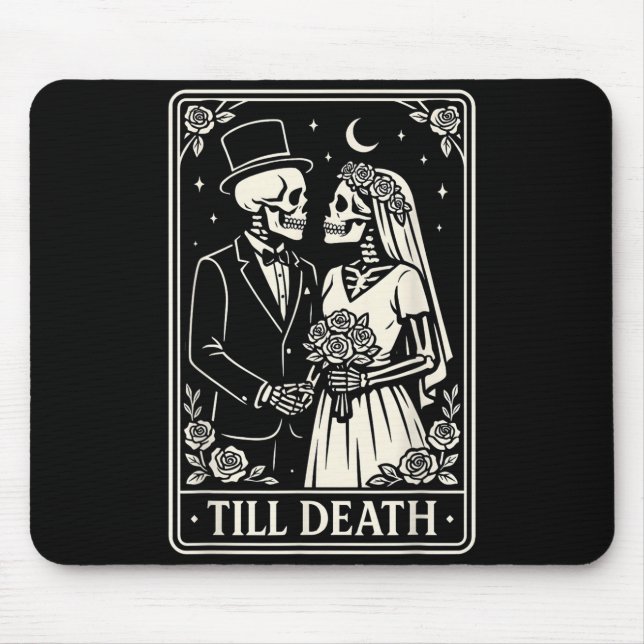 Tapis De Souris Till Death Skeleton Love Couples Gothic Wedding Br (Devant)