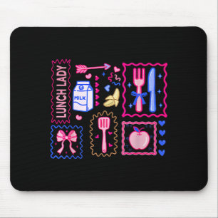 Tapis De Souris Timbre de la Saint-Valentin Coquette Nœud Dame de 