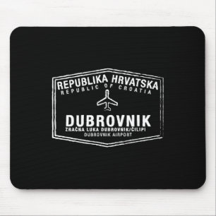 Tapis De Souris Timbre de port de Dubrovnik Croatie Vacances Voyag