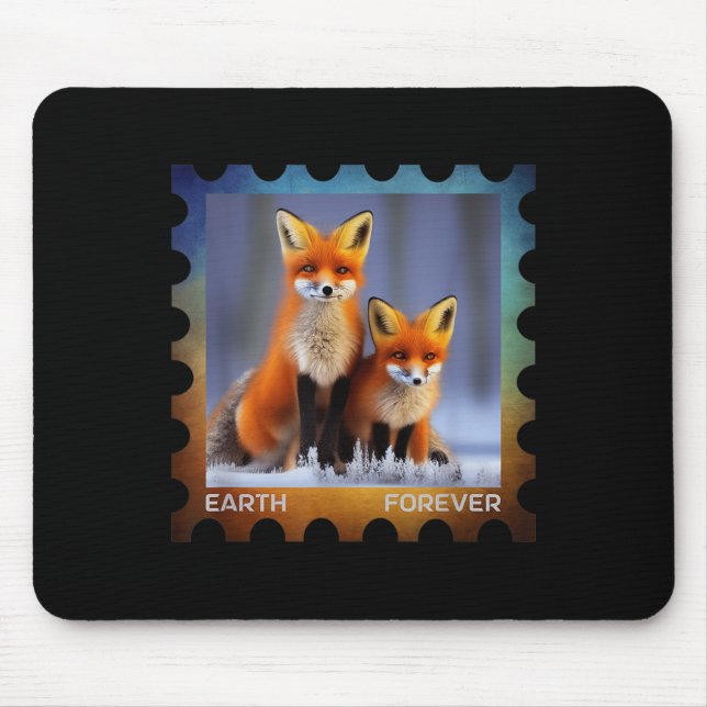 Tapis De Souris Timbre de protection de l'environnement Earth Fore (Devant)
