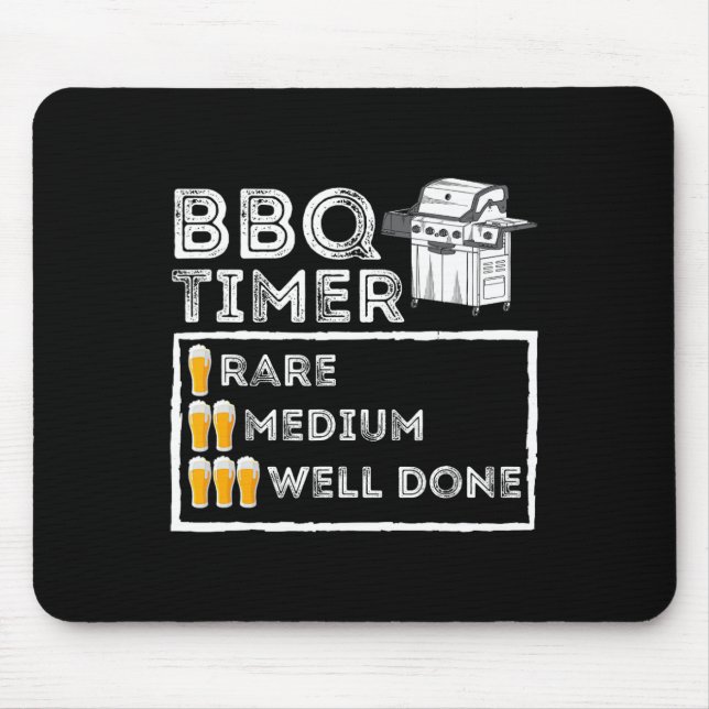 Tapis De Souris Timer Barbecue - Funny Bbq Smoker Byrbecue Grillin (Devant)