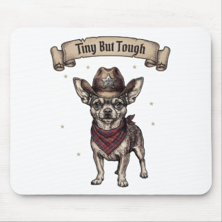 Tapis De Souris Tiny But Tough Chihuahua Cowboy - Art Canin Wester