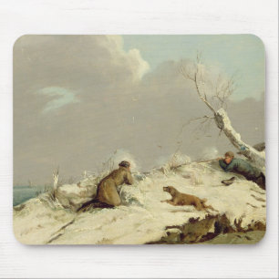 Tapis De Souris Tir de canard en hiver (huile sur la toile)