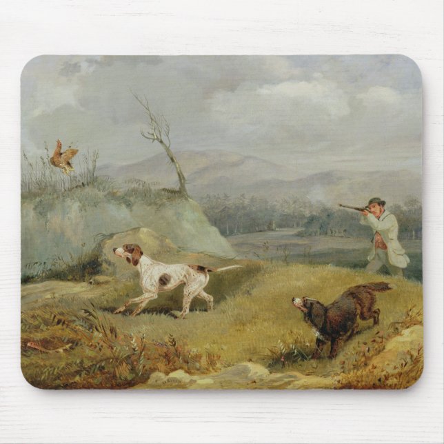 Tapis De Souris Tir de grouse (huile sur la toile) (Devant)
