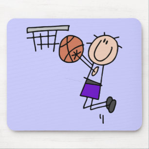 Tapis De Souris Tir en suspension de basket-ball - T-shirts violet