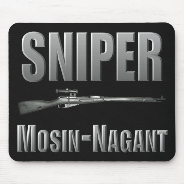 Tapis De Souris Tireur isolé Mosin-Nagant Mousepad (Devant)