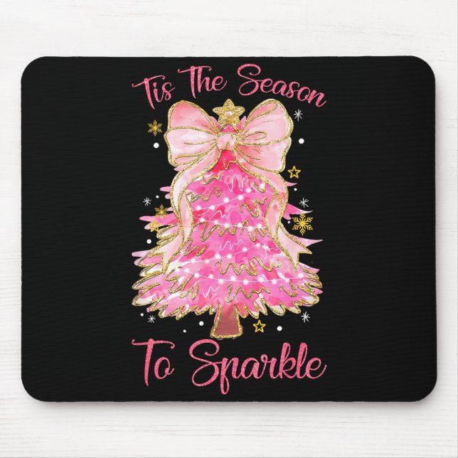 Tapis De Souris Tis The Season Sparkle Christmas Tree Xmas Women G (Devant)