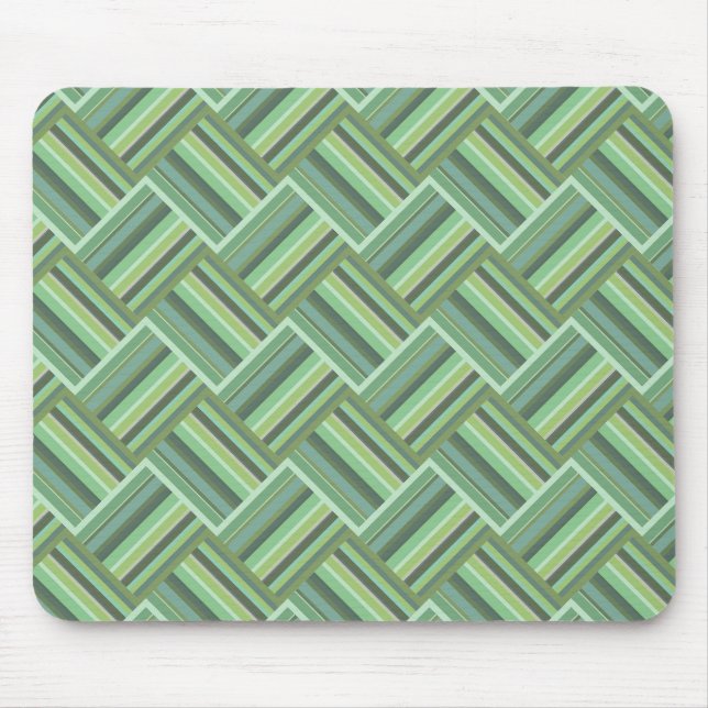 Tapis De Souris Tissage de bandes vert olive (Devant)