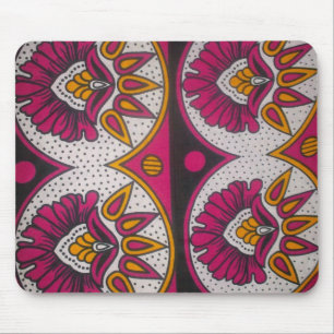 Tapis De Souris Tissu africain coloré Motif Art Print