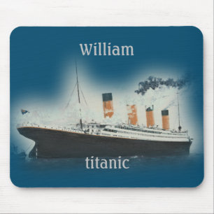 Tapis De Souris Titanic vintage Ocean Liner Boy Nom de la mer Navi