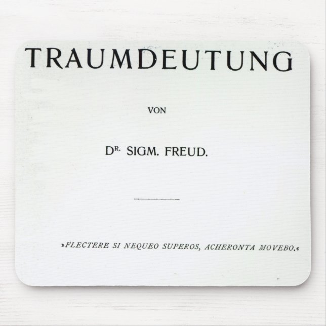Tapis De Souris Titlepage à mourir Traumdeutung par Sigmund Freud (Devant)