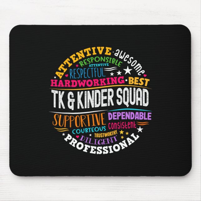 Tapis De Souris Tk Et Kinder Squad Transitoire Enseignement De Mat (Devant)