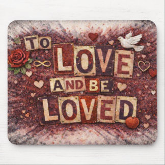 Tapis De Souris To Love and Be Loved Inspirational Mouse Pad