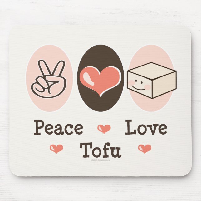 Tapis De Souris Tofu Mousepad d'amour de paix (Devant)