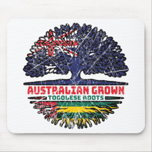 Tapis De Souris Togo Australien Australie Racines Drapeau Arbre