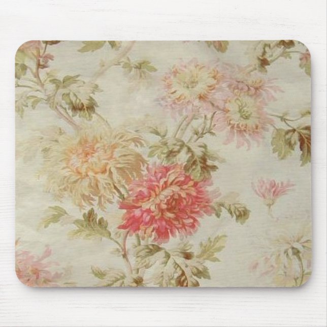 Tapis De Souris Toile floral français antique (Devant)