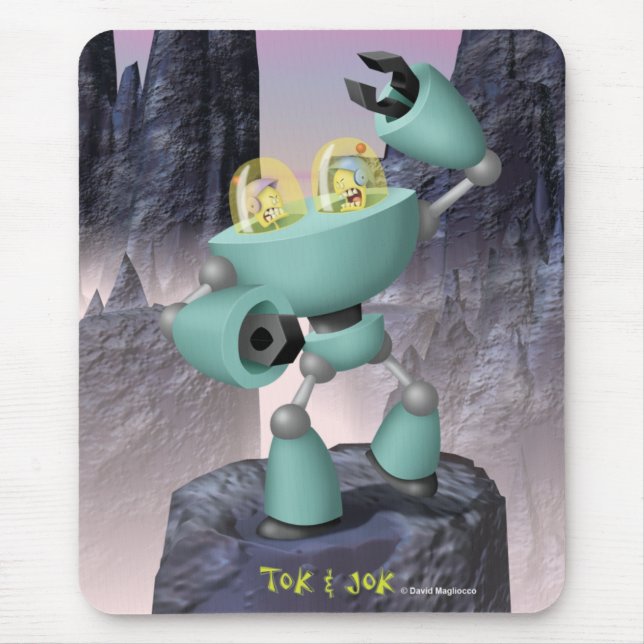 Tapis De Souris Tok & Jok TokBot vs JokBot Mousepad (Devant)