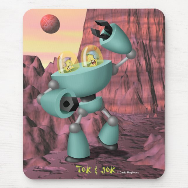Tapis De Souris Tok & Jok TokBot vs JokBot Mousepad (Devant)