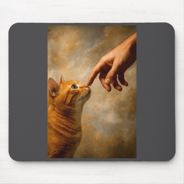 Tapis De Souris Tokyo Cat In Straw Hat With Tea Cup Skytree City V (Devant)