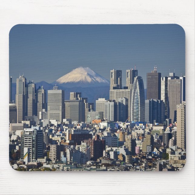 Tapis De Souris Tokyo, Shinjuku District Skyline, Mont Fuji, (Devant)