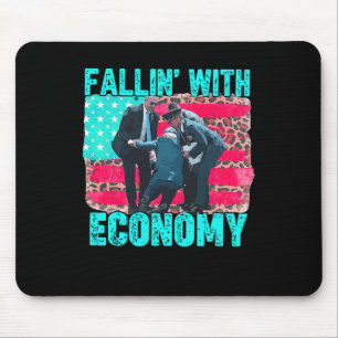 Tapis De Souris Tomber Avec L'Économie Heureux 4 juillet Drôle Bid