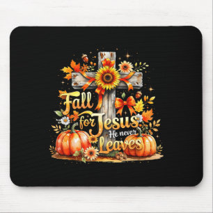 Tapis De Souris Tombez amoureux de Jésus Citrouille chrétienne Aut