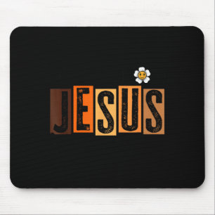 Tapis De Souris Tombez amoureux de Jésus Il ne part jamais