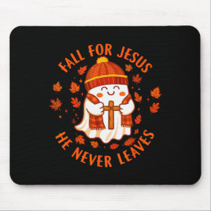 Tapis De Souris Tombez amoureux de Jésus, Il ne quitte jamais le f