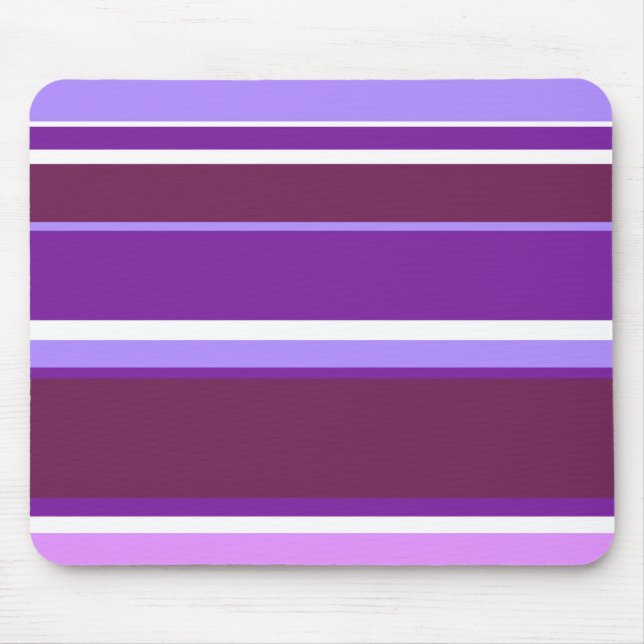 Tapis De Souris Tons de rayures violettes (Devant)