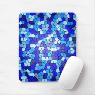 Tapis De Souris Tons de verre de couleur bleue par Shirley Taylor