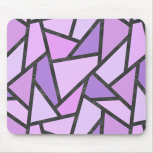 Tapis De Souris Tons du motif en vitrail lilas