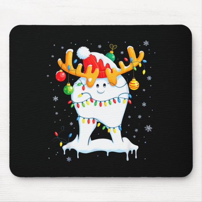 Tapis De Souris Tooth Dentist Dental Istant Teeth Christmas Xmas  (Devant)
