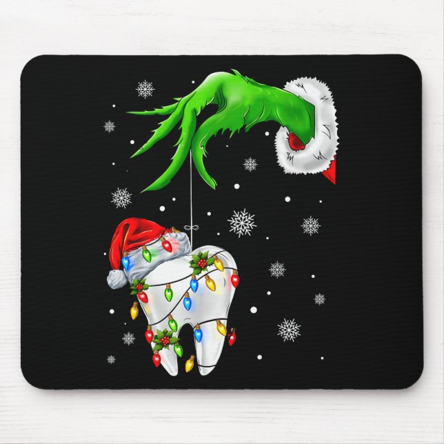 Tapis De Souris Tooth Dentist Dental Istant Teeth Xmas Christmas P (Devant)
