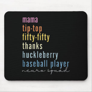 Tapis De Souris Top Cinquante Merci Huckleberry Baseball Pla
