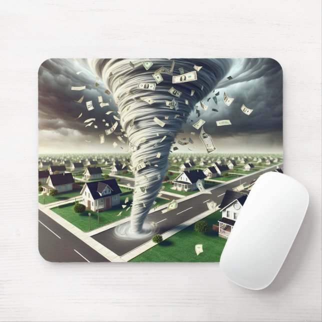 Tapis De Souris Tornade de l'argent immobilier (Avec souris)