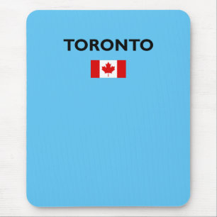 Tapis De Souris Toronto Canada Drapeau canadien Couleur claire