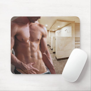 Tapis De Souris Torse d'homme musclé torse nu sixpack de SlipperyJ