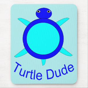 Tapis De Souris Tortue bleue claire Dude Mousepad