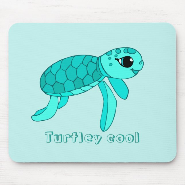 Tapis De Souris Tortue de mer cool Turtley (Devant)