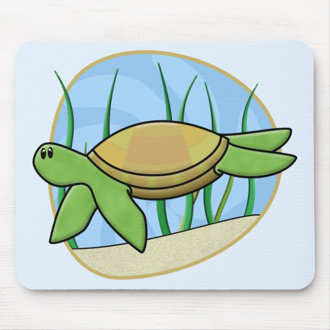 Tapis De Souris Tortue de mer de Kawaii Mousepad (Devant)